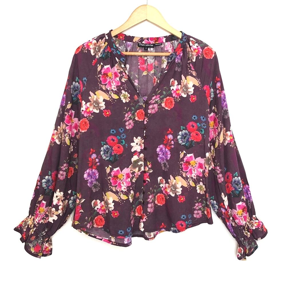 Tolani Collection Amity Top Purple Floral